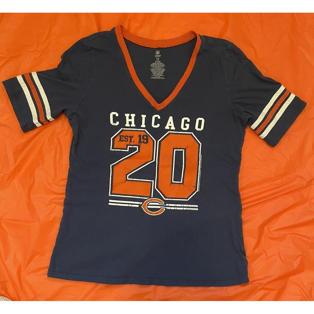Chicago Bears Women's Blue Women's Size Large‎ V Neck T Shirt